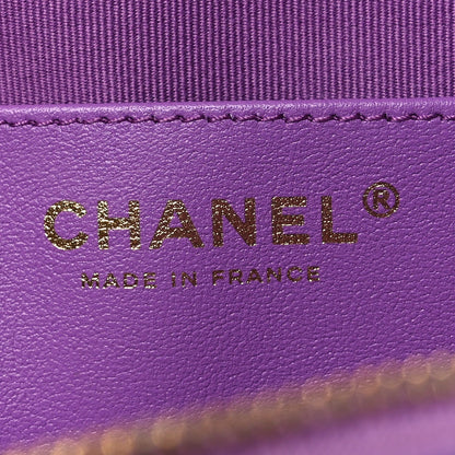 Lambskin Quilted CC In Love Heart Bag Purple