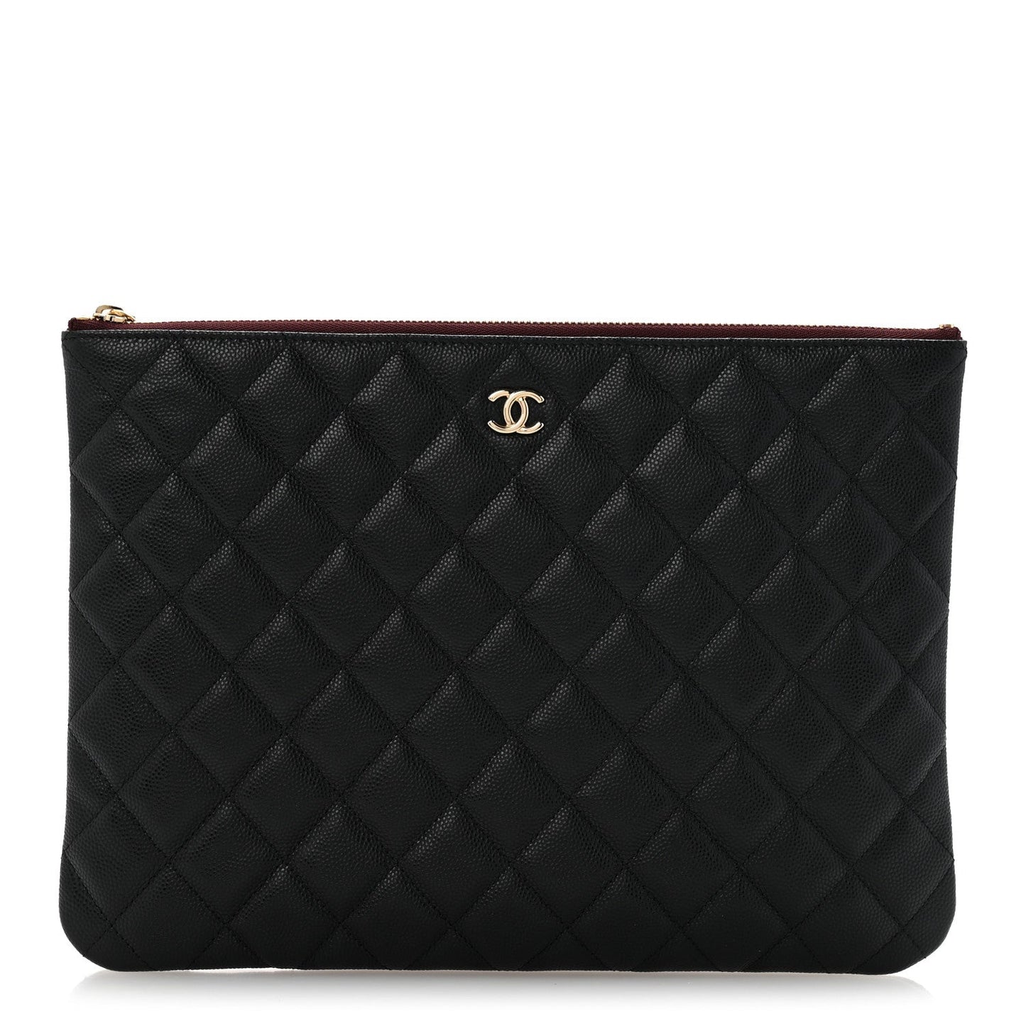 Caviar Quilted Medium Cosmetic Case Black