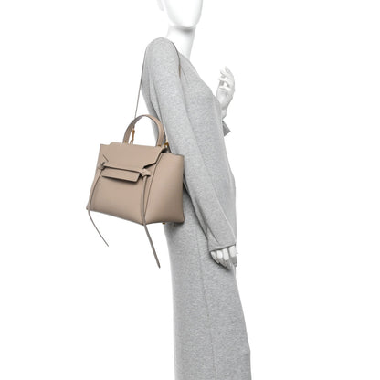 Grained Calfskin Mini Belt Bag Light Taupe
