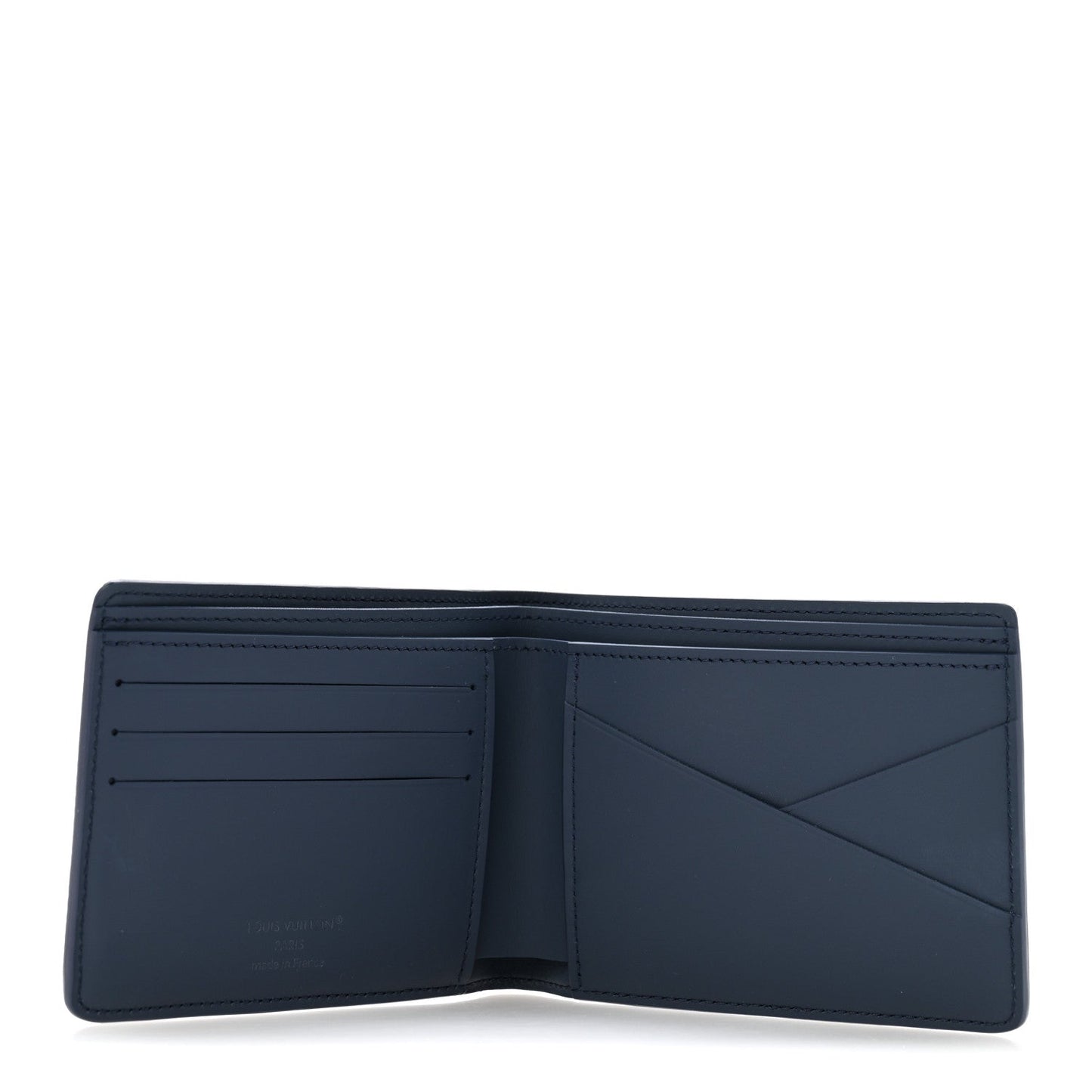 Grained Calfskin Multiple Wallet Navy
