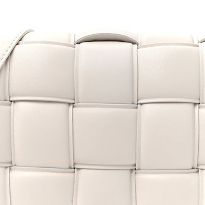 Nappa Maxi Intreccio Padded Cassette Crossbody Bag Chalk