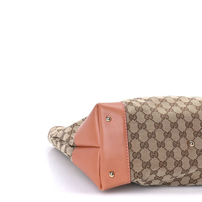 Monogram Large Heart Bit Charm Top Handle Tote Coral