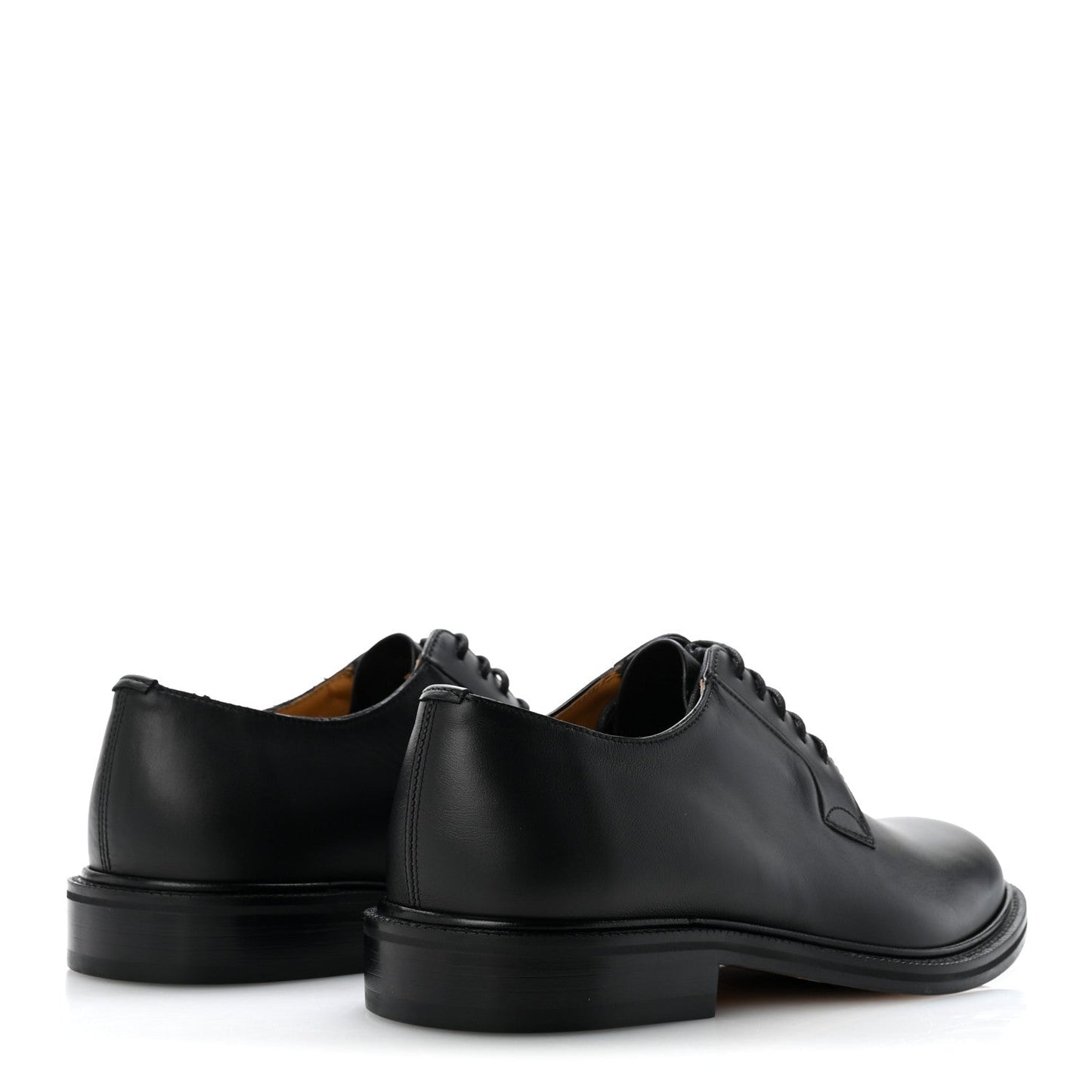 Calfskin Mens Derby Loafers 41 Black