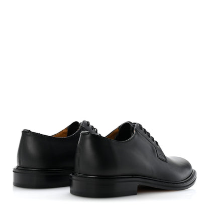 Calfskin Mens Derby Loafers 41 Black