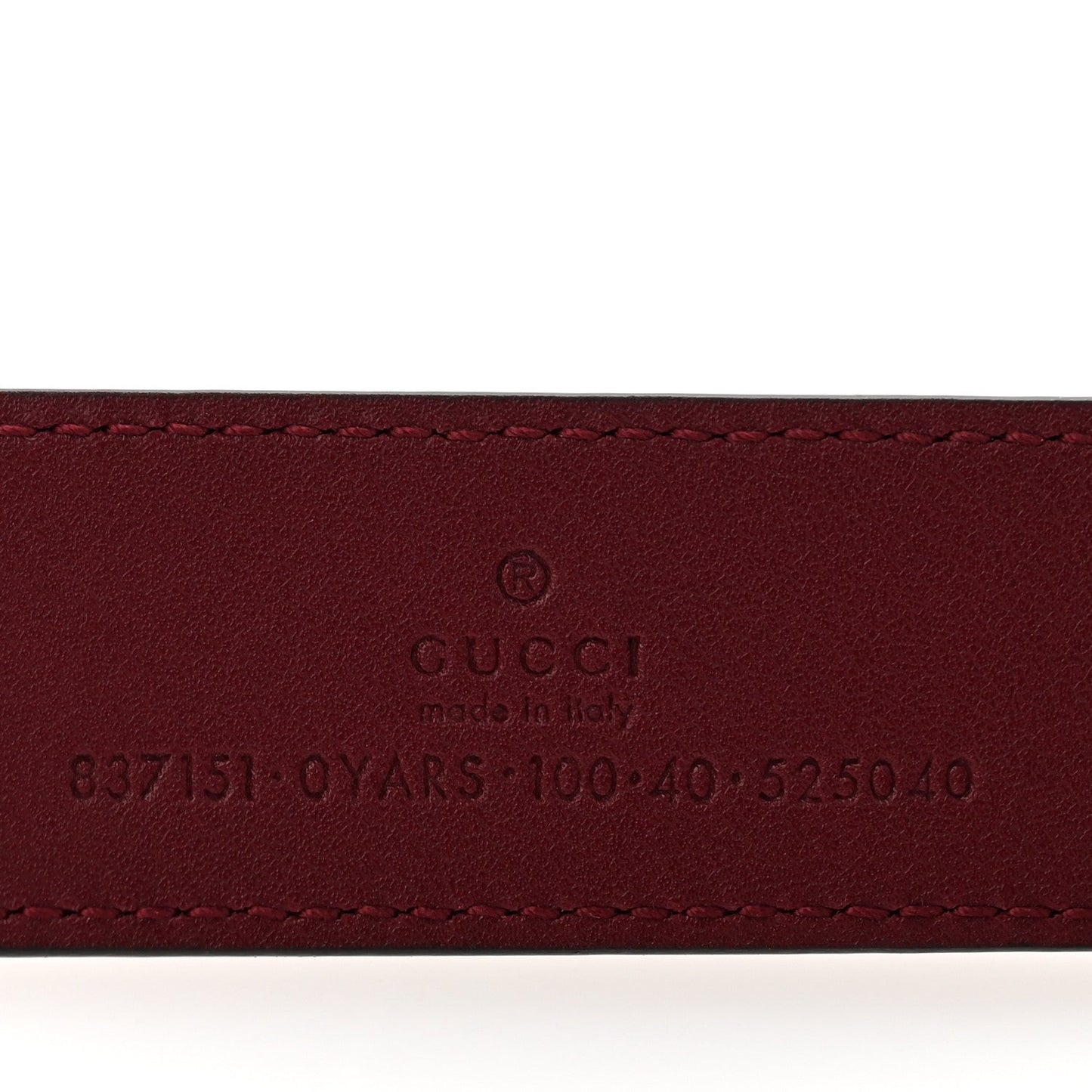 Plutone Calfskin Interlocking G 30mm Belt 100 40 Rosso Ancora