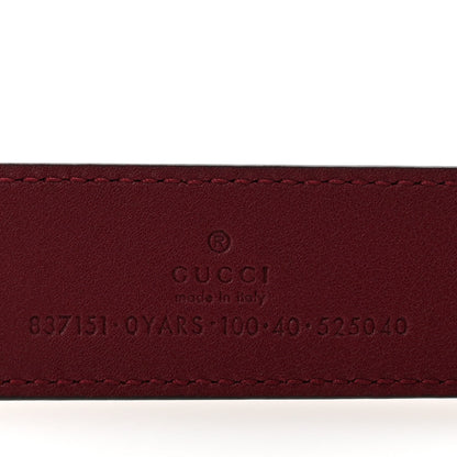 Plutone Calfskin Interlocking G 30mm Belt 100 40 Rosso Ancora
