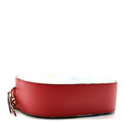 GG Supreme Monogram Blooms Mini Chain Shoulder Bag Beige Blue Navy Hibiscus Red