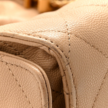Caviar Quilted Small Chanel 25 Handbag Beige
