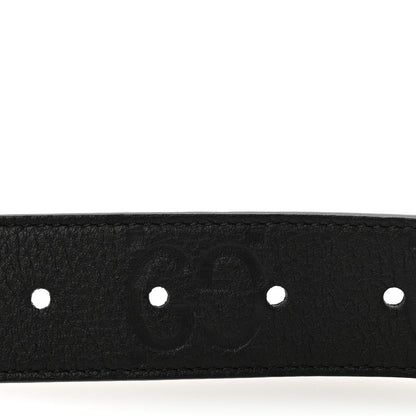 Piuma Calfskin Jumbo GG Embossed 35mm Belt 80 32 Black