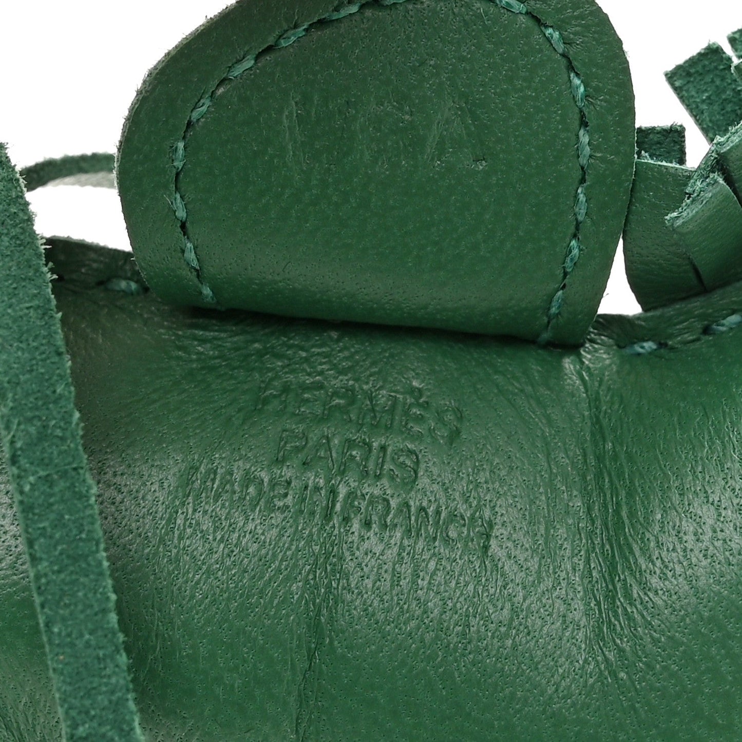 Milo Lambskin Grigri Rodeo Horse Bag Charm PM Vert Cypress