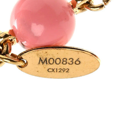 Resin Wood Vivienne Bag Charm Fuchsia Ecru White Caramel