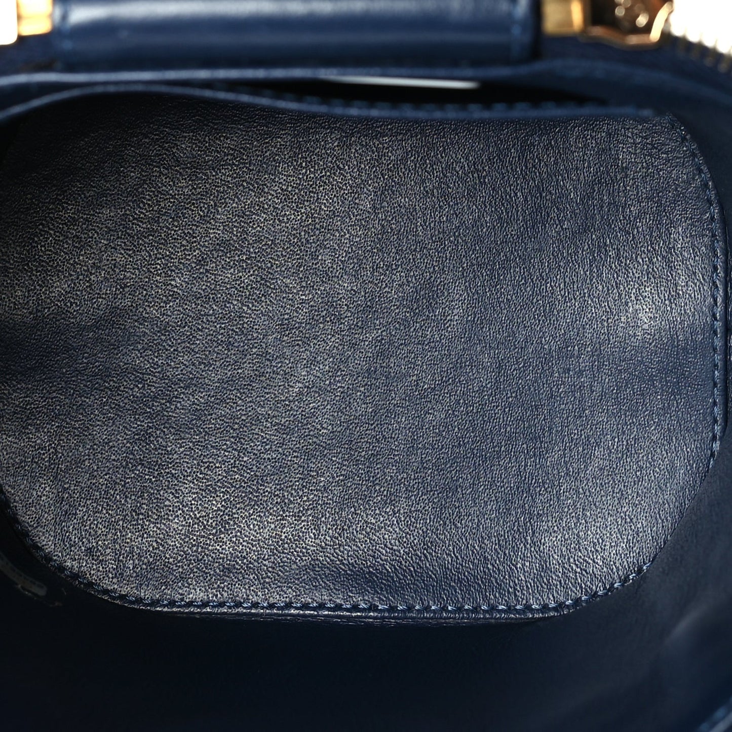 Lambskin Quilted Trendy Vanity Case Blue