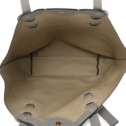 Small Grain Smooth Calfskin Medium Darryl Tote Motty Grey