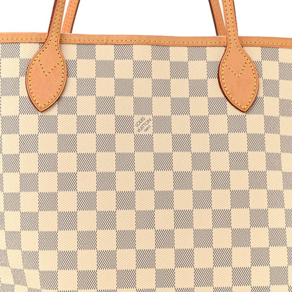 Damier Azur Neo Neverfull MM Rose Ballerine