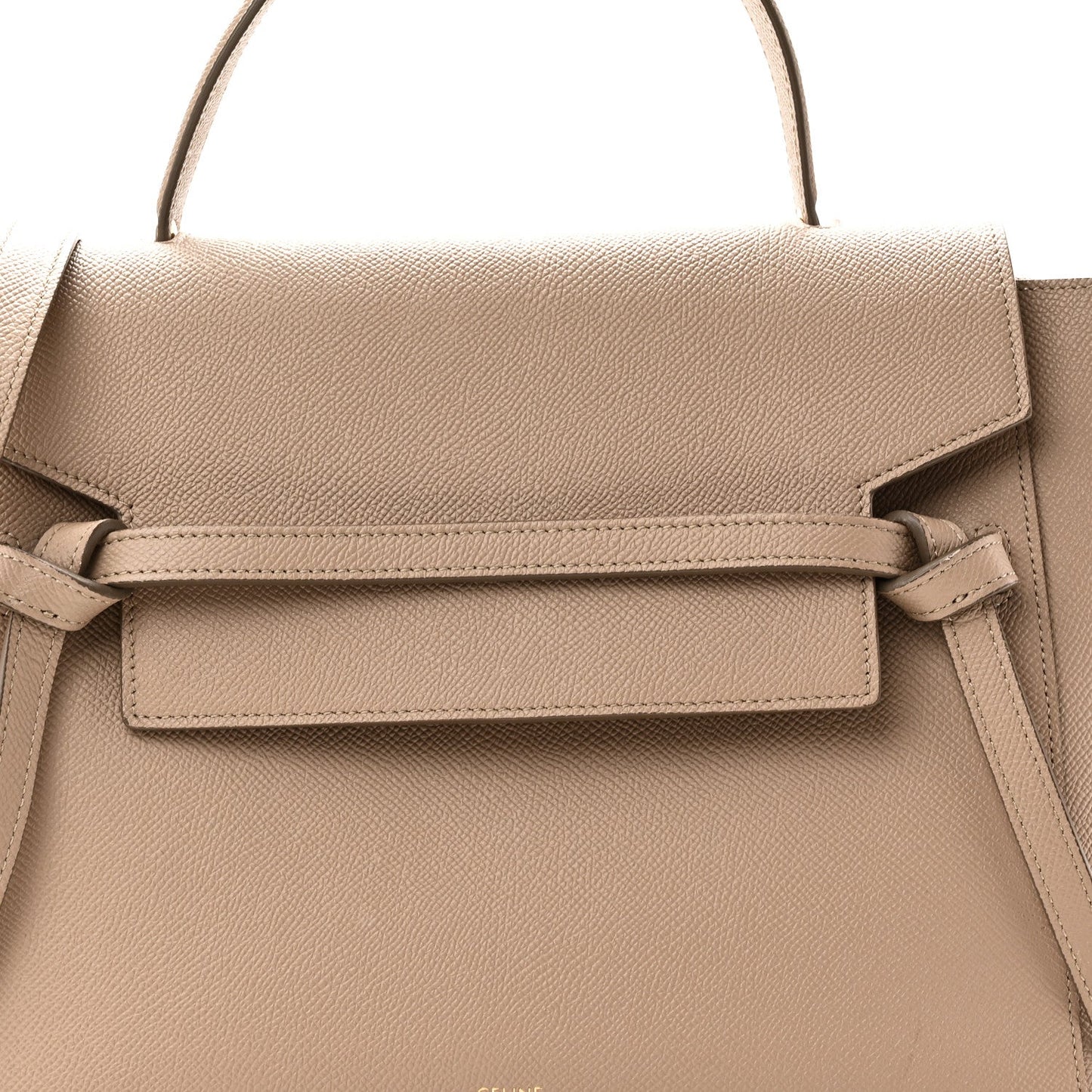 Grained Calfskin Mini Belt Bag Light Taupe