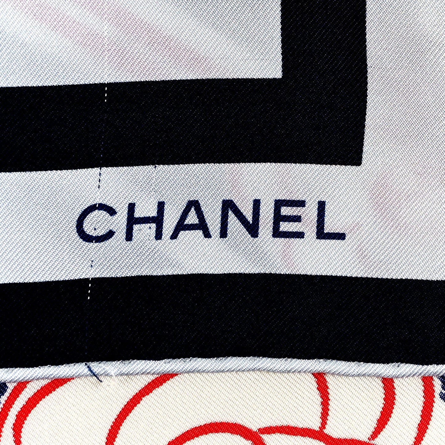 Silk Camellia Stripe CC Scarf Multicolor