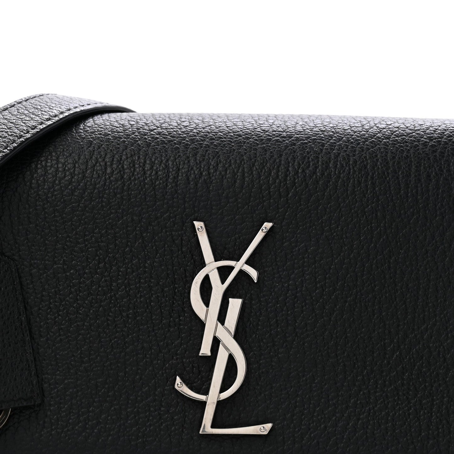 Calfskin Medium Monogram Sunset Satchel Black