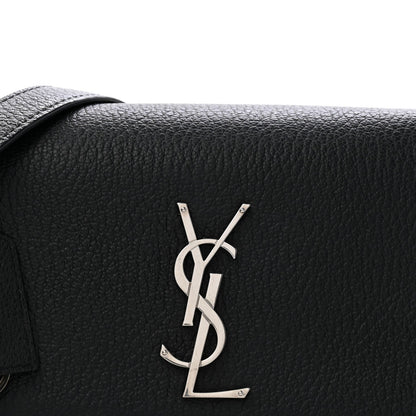 Calfskin Medium Monogram Sunset Satchel Black
