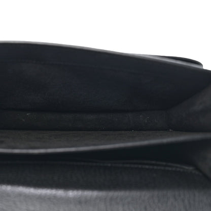 Calfskin Medium Monogram Sunset Satchel Black