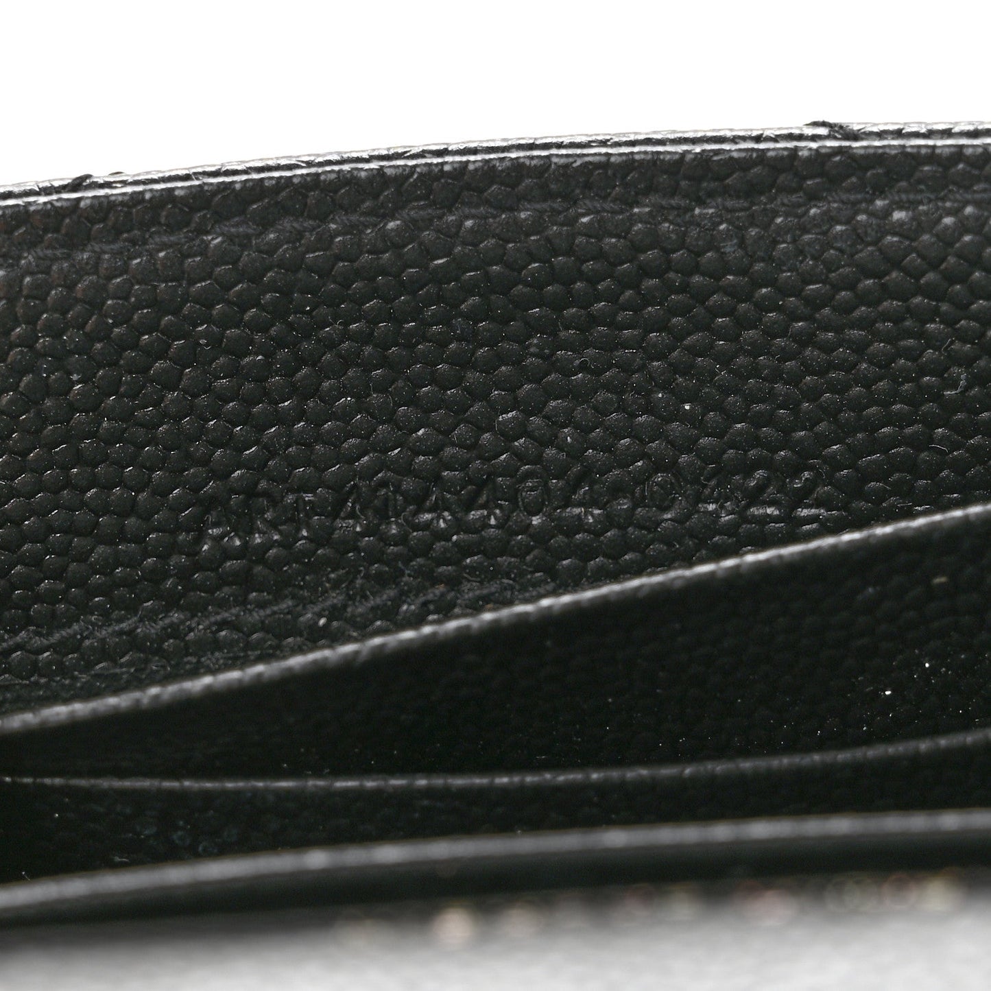 Grain De Poudre Matelasse Chevron Small Monochrome Monogram Envelope Wallet Black Black