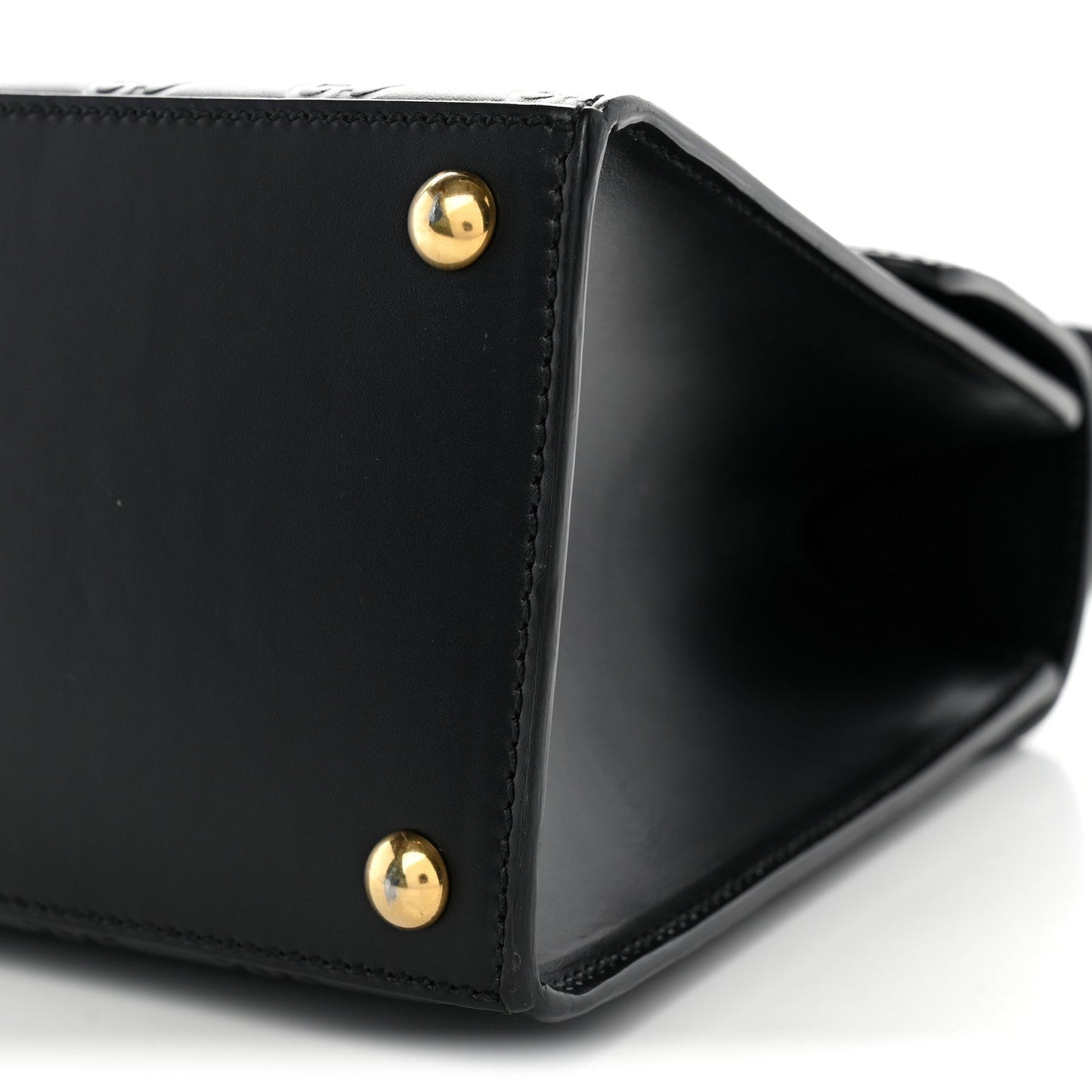 Guccissima Signature Small Padlock Top Handle Bag  Black