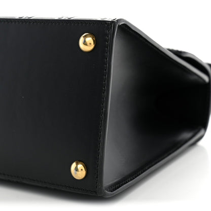 Guccissima Signature Small Padlock Top Handle Bag  Black