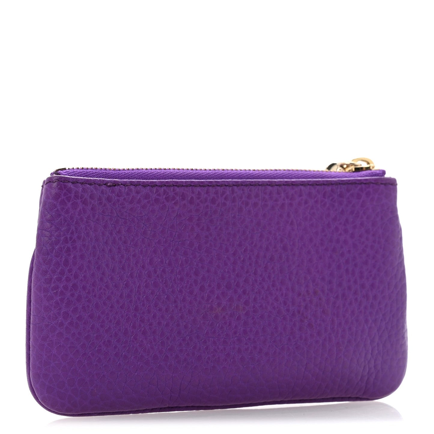 Pebbled Calfskin Soho Key Case Purple