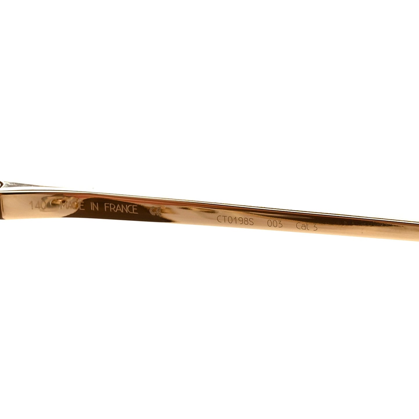 Panthere De Cartier Cat Eye Sunglasses Gold