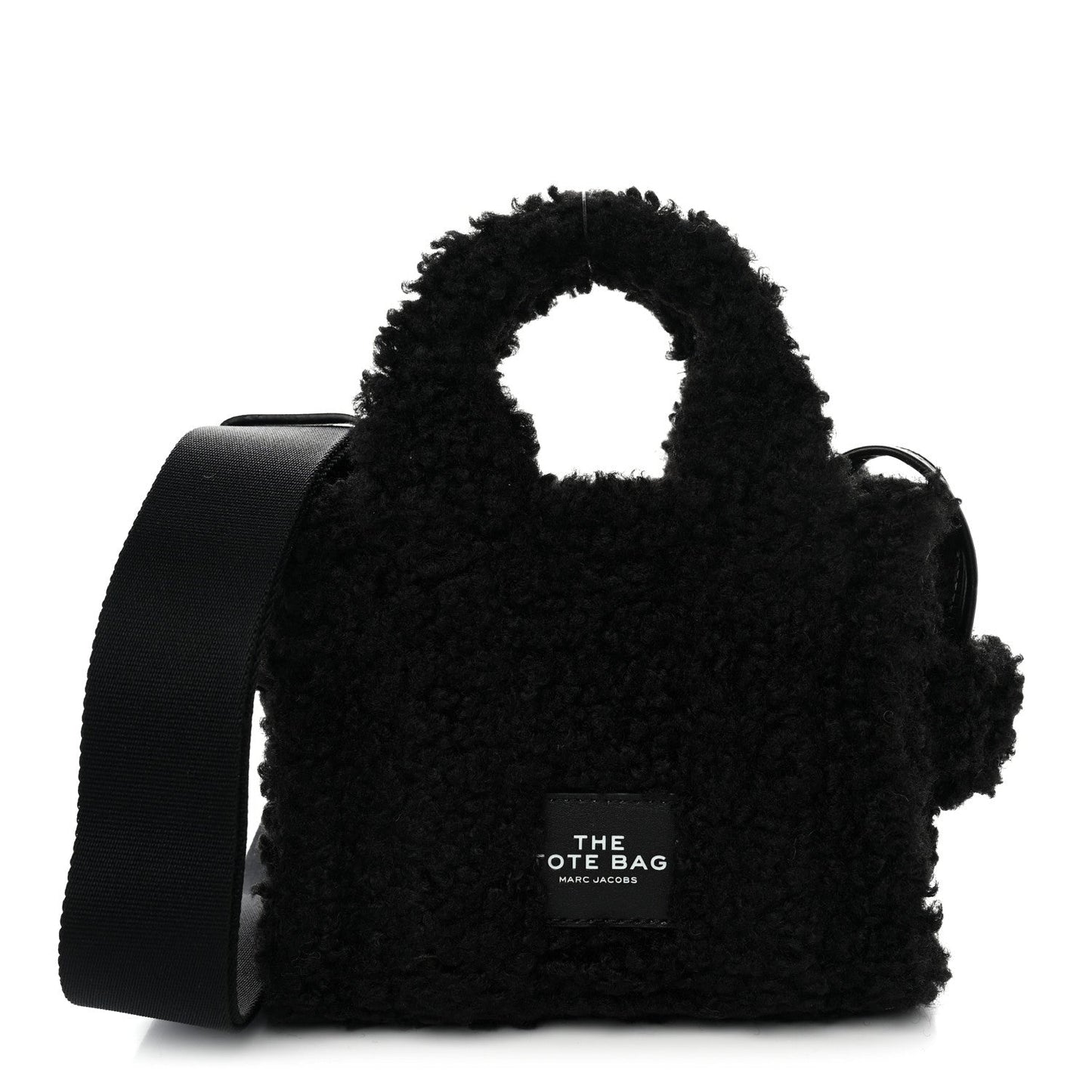 Polyester Cotton Mini The Teddy Traveler Tote Bag Black