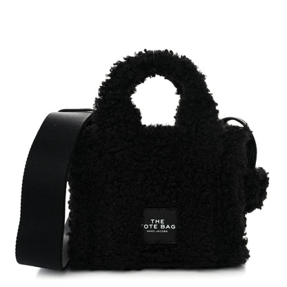 Polyester Cotton Mini The Teddy Traveler Tote Bag Black
