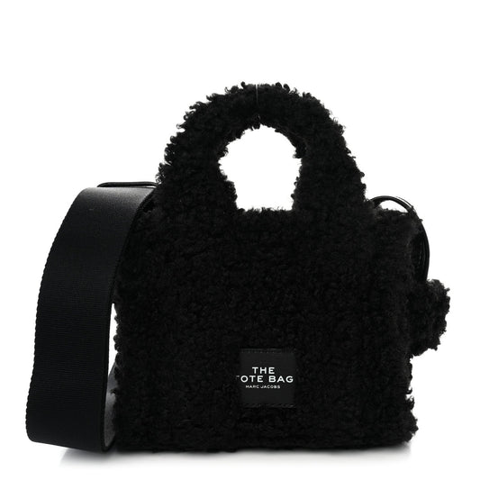 Polyester Cotton Mini The Teddy Traveler Tote Bag Black