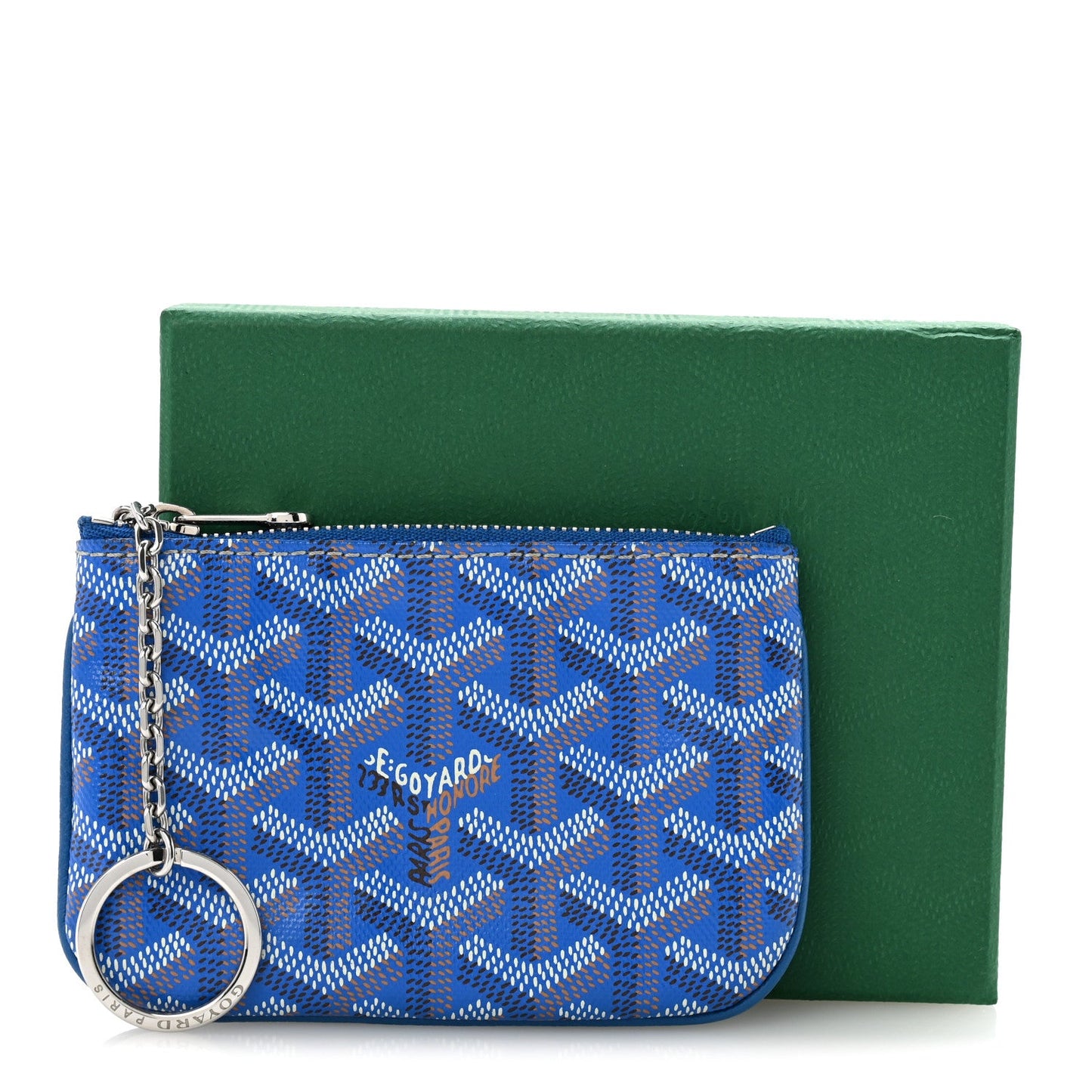 Goyardine Nano Senat Key Pouch Blue