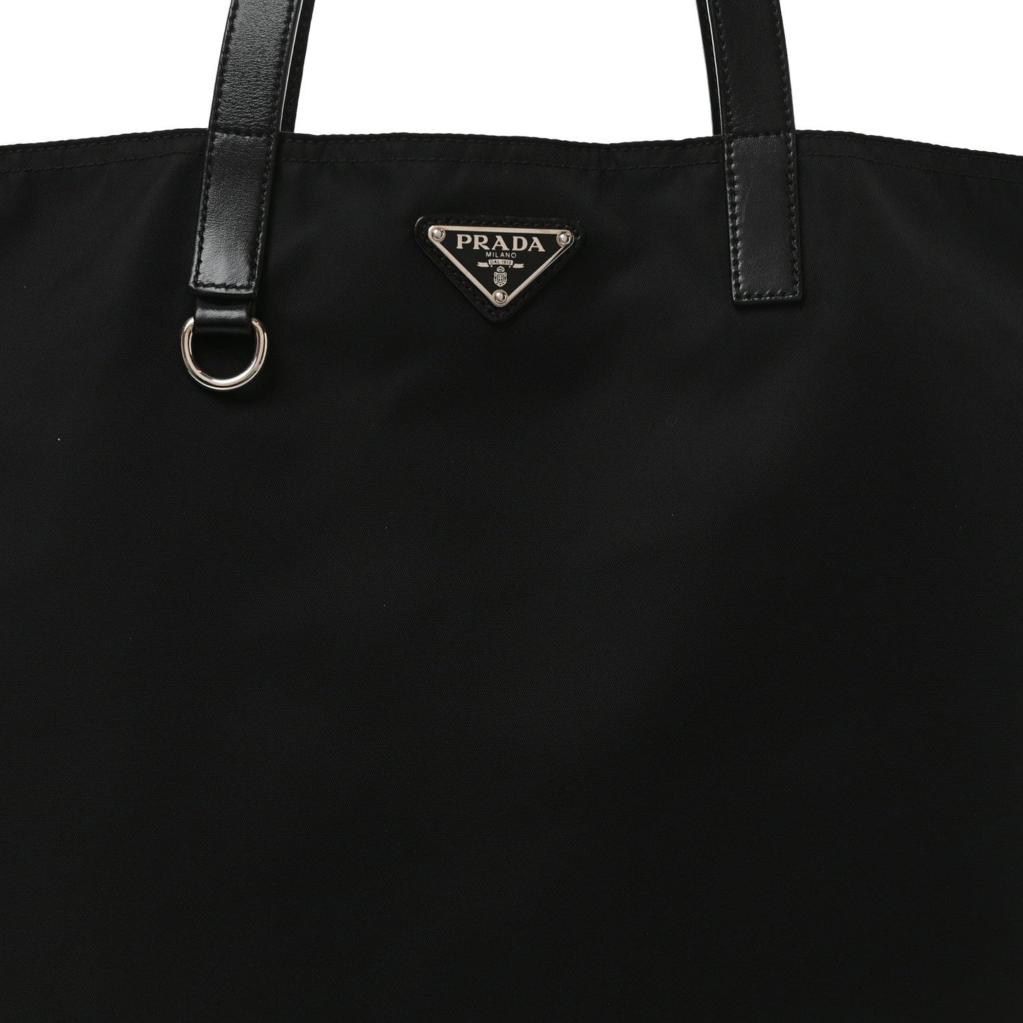 Tessuto Nylon Soft Calfskin Tote Black