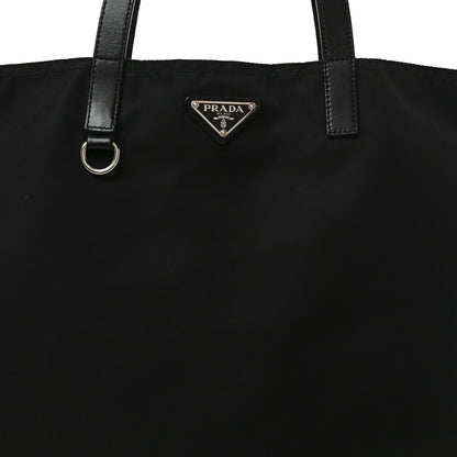 Tessuto Nylon Soft Calfskin Tote Black