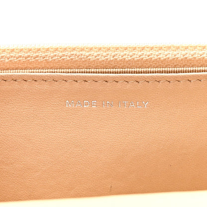 Lambskin Quilted Wallet On Chain WOC Beige