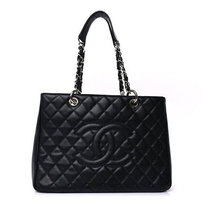 Caviar Quilted Grand Shopping Tote GST Black