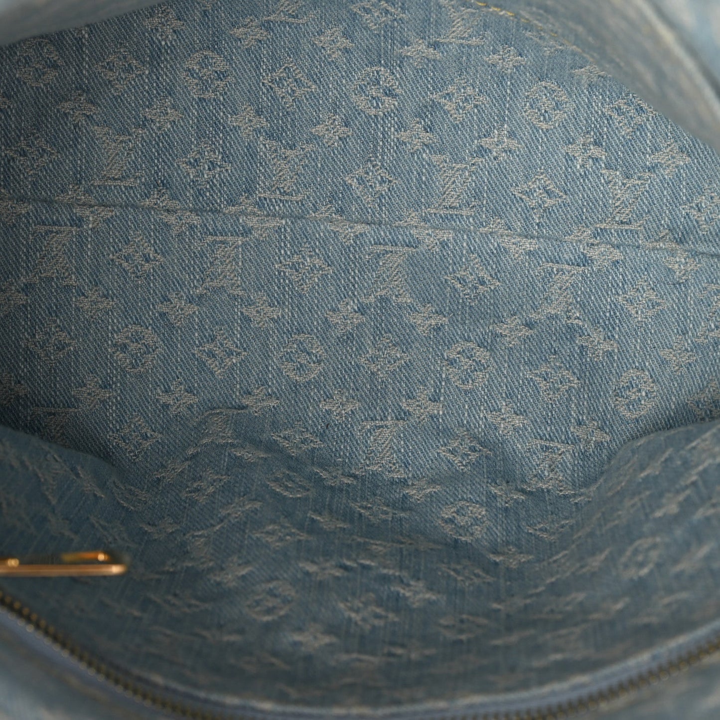 Monogram Denim CarryAll PM Sky Blue