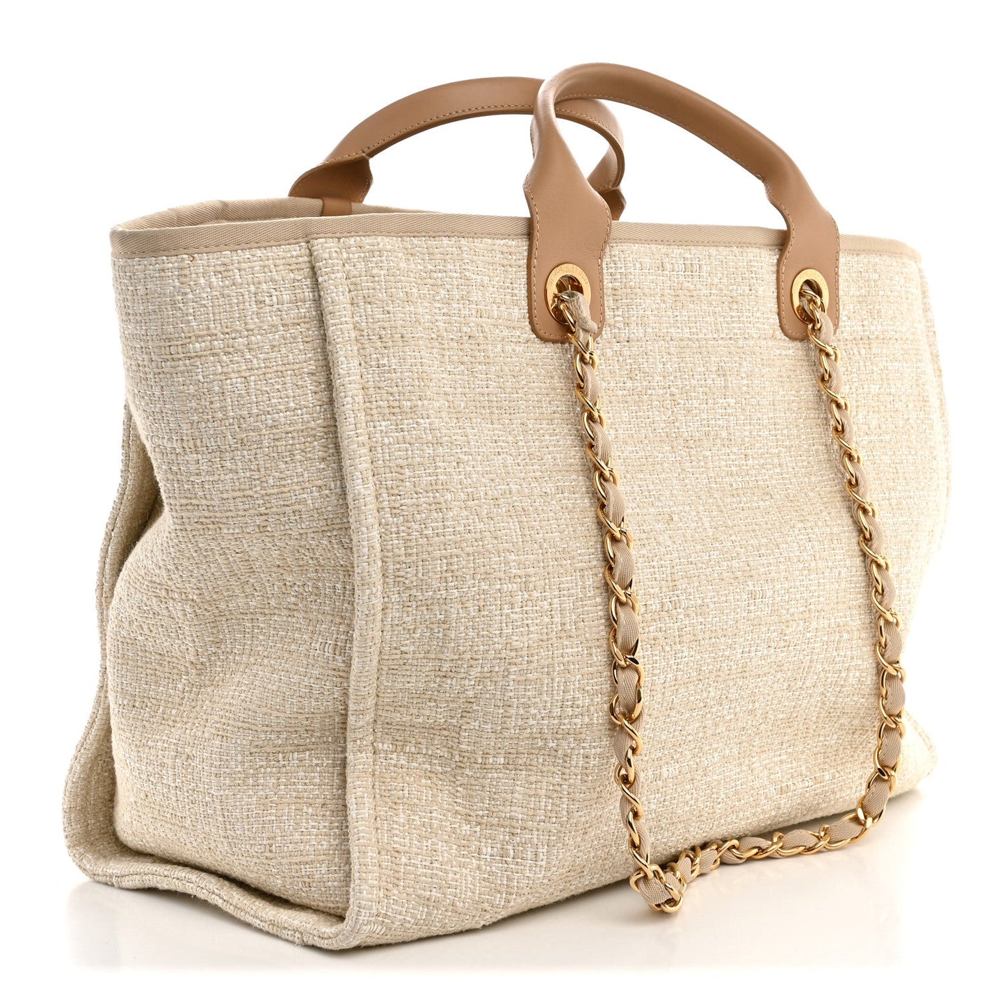 Canvas Medium Deauville Tote Light Beige