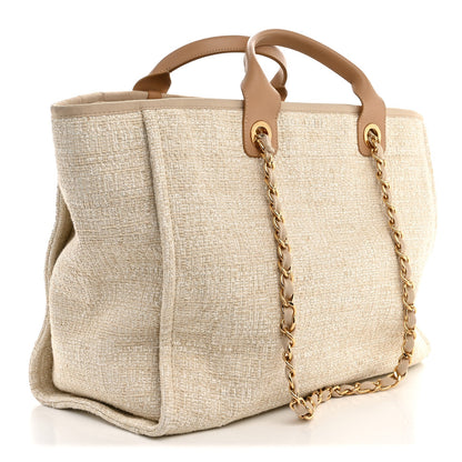 Canvas Medium Deauville Tote Light Beige