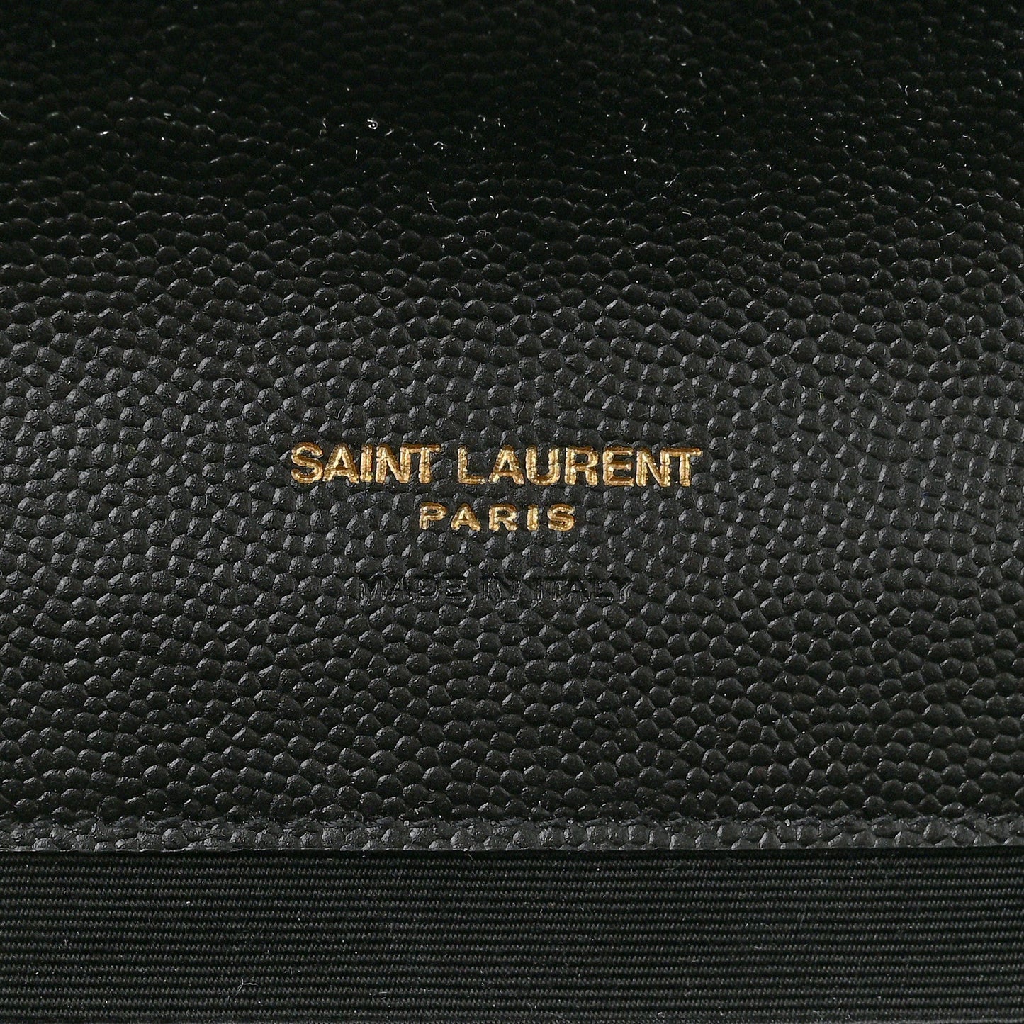 Grain De Poudre Matelasse Chevron Monogram Envelope Clutch Black