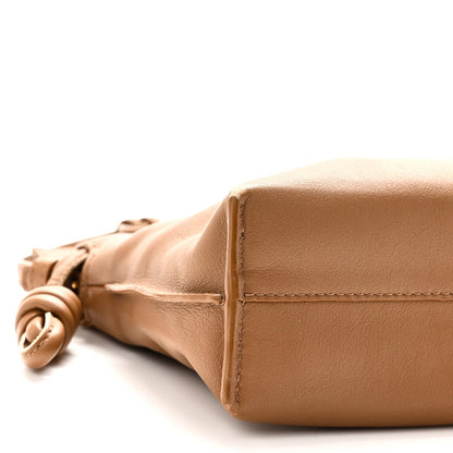 Calfskin Mini Flamenco Knot Clutch Warm Desert