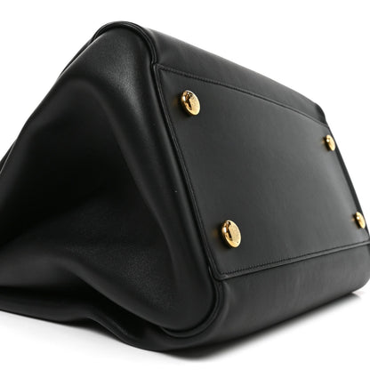 Supple Calfskin Medium Madrid Bag Black