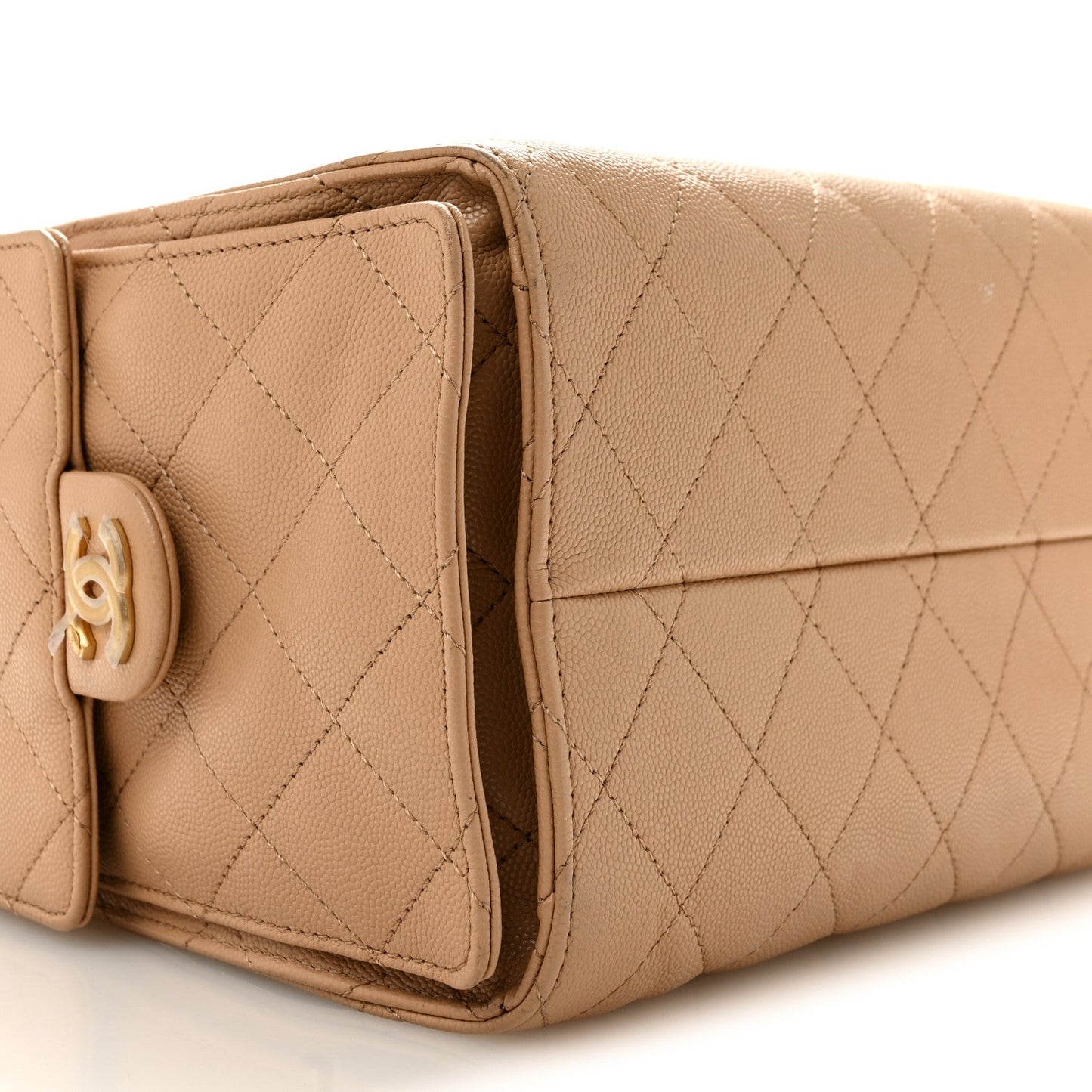 Caviar Quilted Small Chanel 25 Handbag Beige
