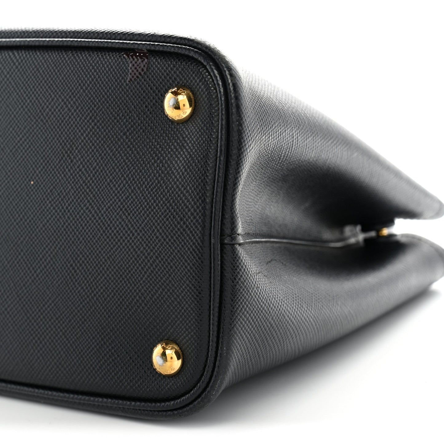 Saffiano Cuir Small Double Bag Black Fuoco