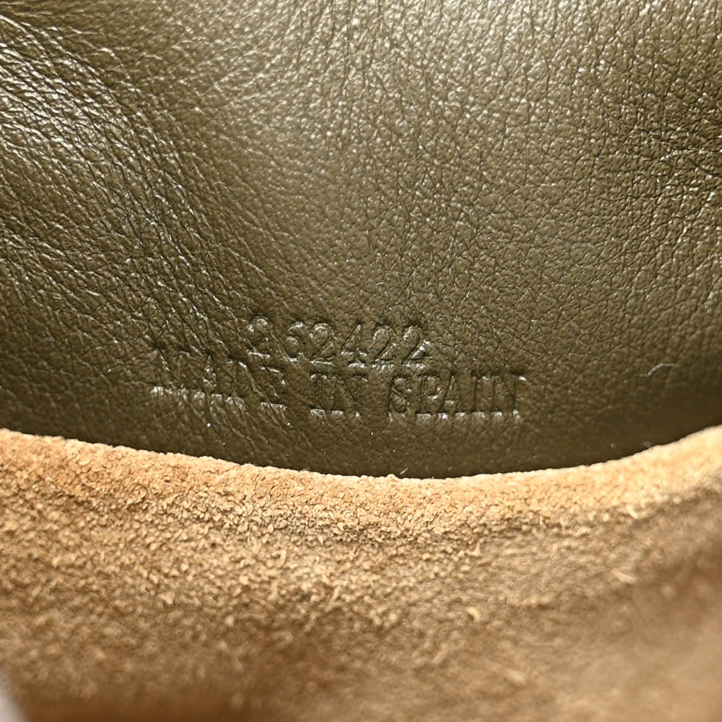 Calfskin Mini Flamenco Knot Clutch Dark Khaki Green