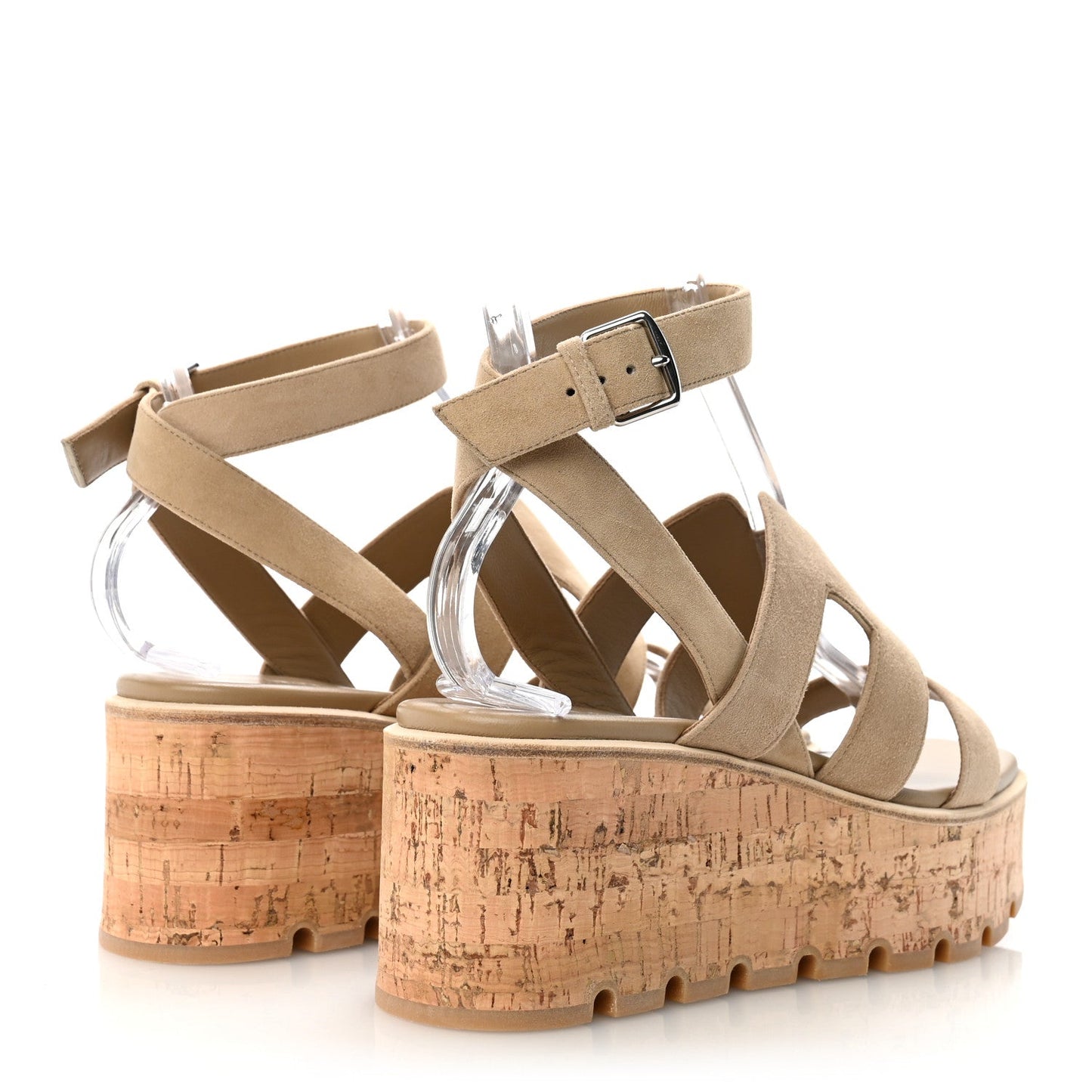 Suede Goatskin Cork Havana 30 Sandals 40 Beige Argile