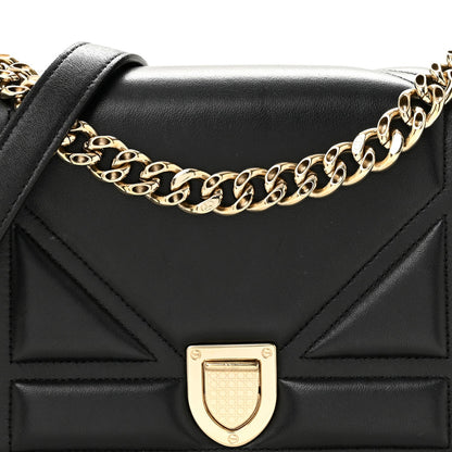 Calfskin Small Diorama Flap Bag Black