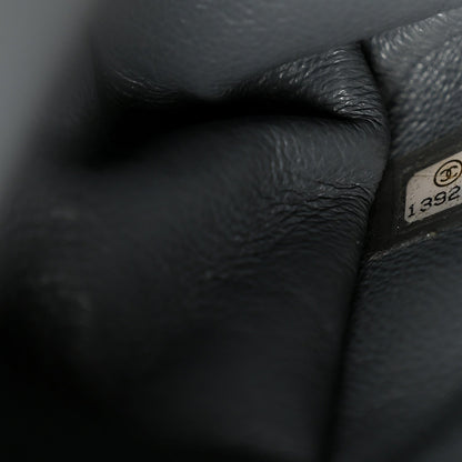Patent Quilted Jumbo Single Flap Grey