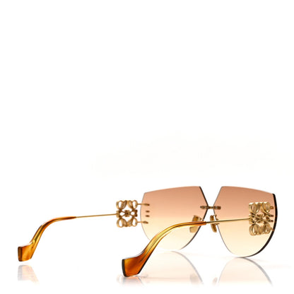 Metal Anagram Sunglasses LW40049U Gold