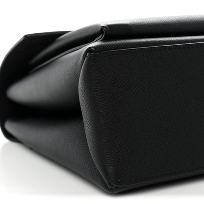 Soft Calfskin My Lockme Top Handle  Black